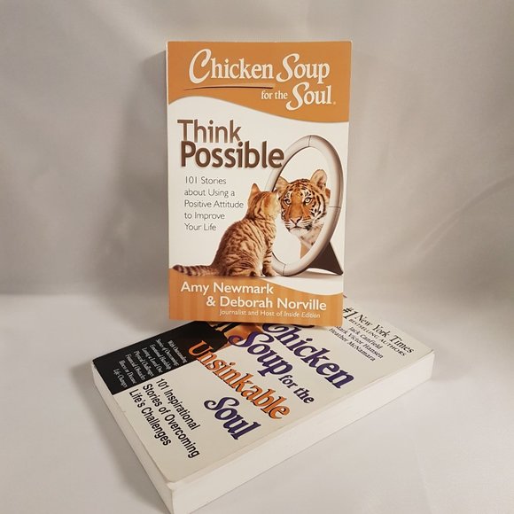 Book Set of 2 Chicken Soup for the Soul Books Unsinkable Soul & Think Possible - Picture 4 of 13